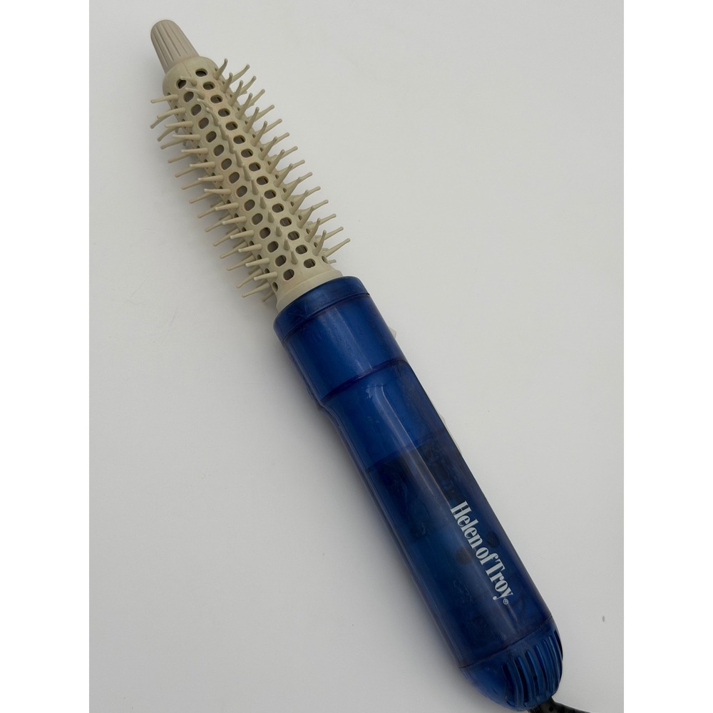Helen of Troy 1574 Blue Translucent Hot Air Brush 250W Curl Release Vintage